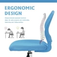 thumbnail image 3 of FurnitureR Carnation Swivel Teen Plastic and Mesh Task Chair in Blue, 3 of 9