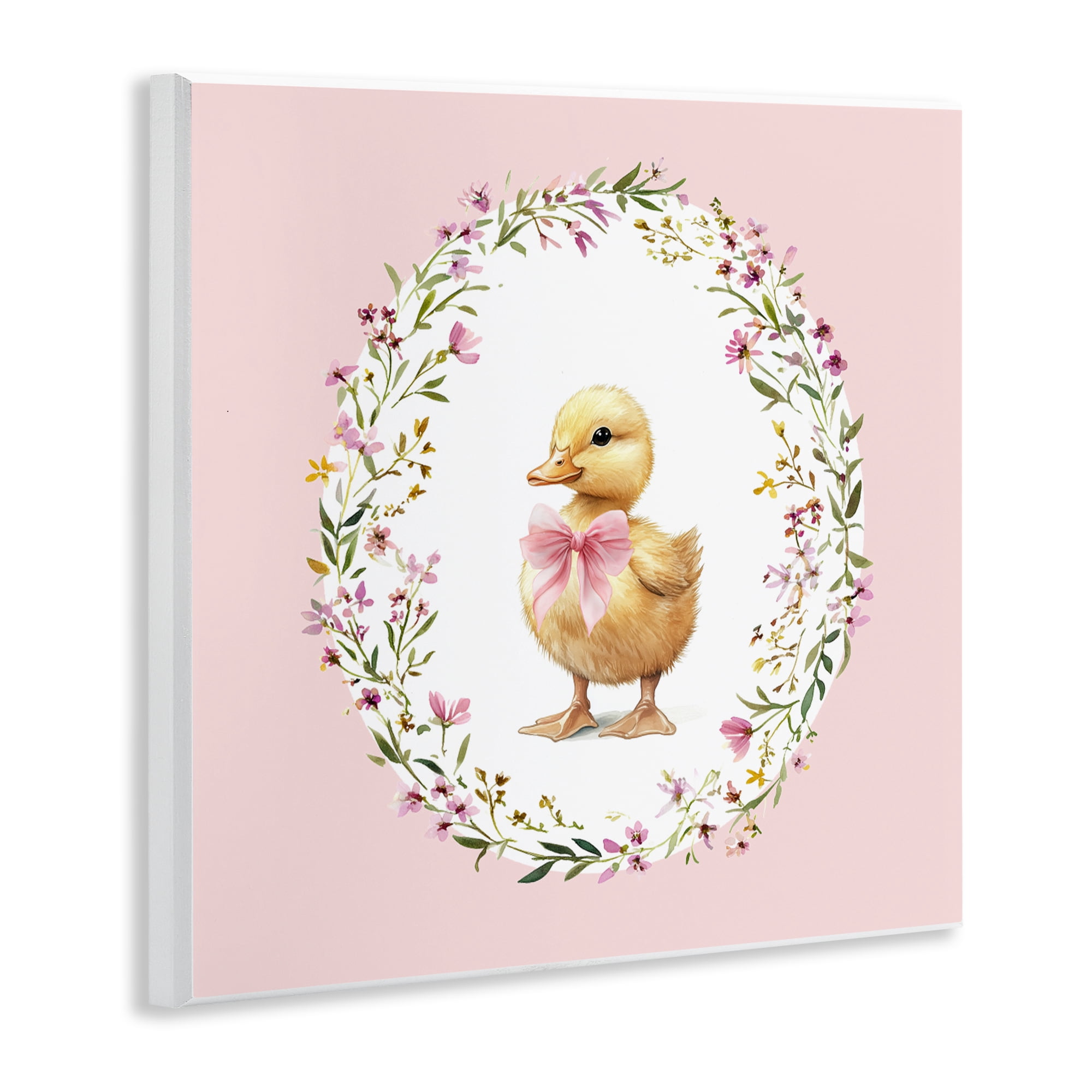 Stupell Industries Blush Pink Duckling Wall Plaque Art, design by Christine Simpson Art