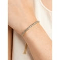 thumbnail image 5 of Forever Facets Fine Silver Plated Gold Tone Classic Bar Diamond Accent Bolo Bracelet, 9", 5 of 7