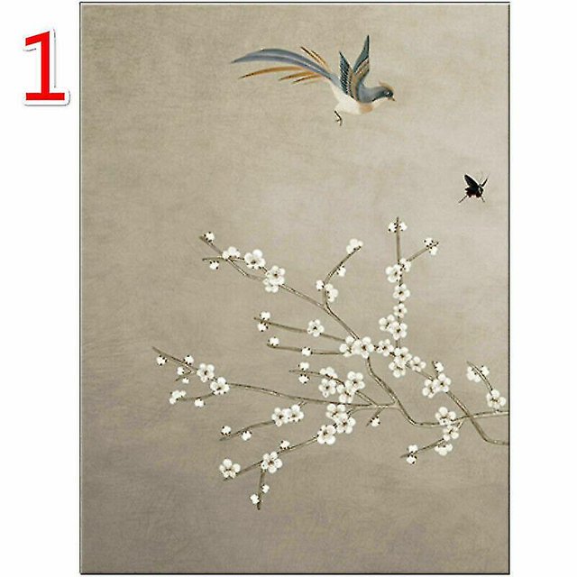 Película de vidrio de ventana esmerilada china pegatina puerta manchada Retro pájaro Florala-1 kaili Sencillez