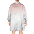 thumbnail image 2 of Pink Glitter White Marble Pattern Wearable Oversized Blanket,Wearable Blanket Hoodie for Adults,Cozy Hooded Blankets with Super Pockets,Super Warm Fuzzy Pullover for Women & Men, 2 of 6