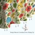 thumbnail image 6 of Pioneer Flower Floral Print Pattern Shower Curtain 84"x72", Bathroom Decorative Shower Curtain Set with 12 Hooks, Waterproof Washable, 6 of 6