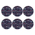 thumbnail image 2 of Pofeuu Nautical Style Sailboat Print Leather Coasters Set of 6, Round Cups Mugs Mat Pad for Home Kitchen Heat Resistant Drink Coasters,Round Shape, 2 of 7