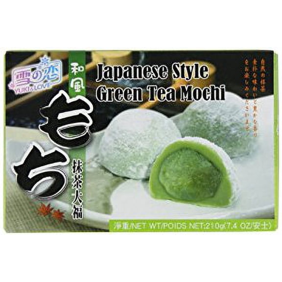 NineChef Bundle - Yuki Love Japanese Style Mochi Green Tea 7.4 Ounce (Pack of 24) 1 NineChef ChopStick