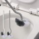 thumbnail image 1 of Cepillo de baño con mango largo | Cerdas de plástico antirayaduras | Limpiador de inodoro moderno y compacto | Cabezal lavable de secado rápido | Fácil de guardar y diseño compacto | Blanco o gris, 1 of 6