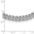thumbnail image 2 of 925 Sterling Silver Rhodium Plated Micro Pave Cubic Zirconia 6mm Curb Link Necklace 18 Inch Pendant Necklace for Women, 2 of 2