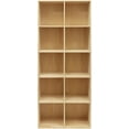 thumbnail image 5 of 10 Compartments Floor-Mounted Wooden Cube Shelf Bookcase Wood Color Solid Wood Shelves Living Rooms Bedrooms Kitchens, 5 of 9