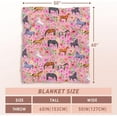 thumbnail image 3 of Horse Blanket Super Soft Sherpa Fleece Blanket, Horse Blanket Gift for Girls Horse Lovers, Cozy Breathable Fleece Blanket Horses Pink Fluffy Blanket Decor Sofa Bed Couch (Flower Horse, 60x50), 3 of 5