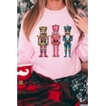 thumbnail image 5 of Women's Pink Shimmer Nutcracker Graphic Christmas Pullover Sweatshirt | [ZhiHiMeRi] | (US 4-6)S, 5 of 7