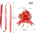 thumbnail image 2 of Naler 60 Pcs 5'' Red Ribbon Pull Bows for Christmas Gift Wrapping Wedding Party Decor,Polypropylene, 2 of 6
