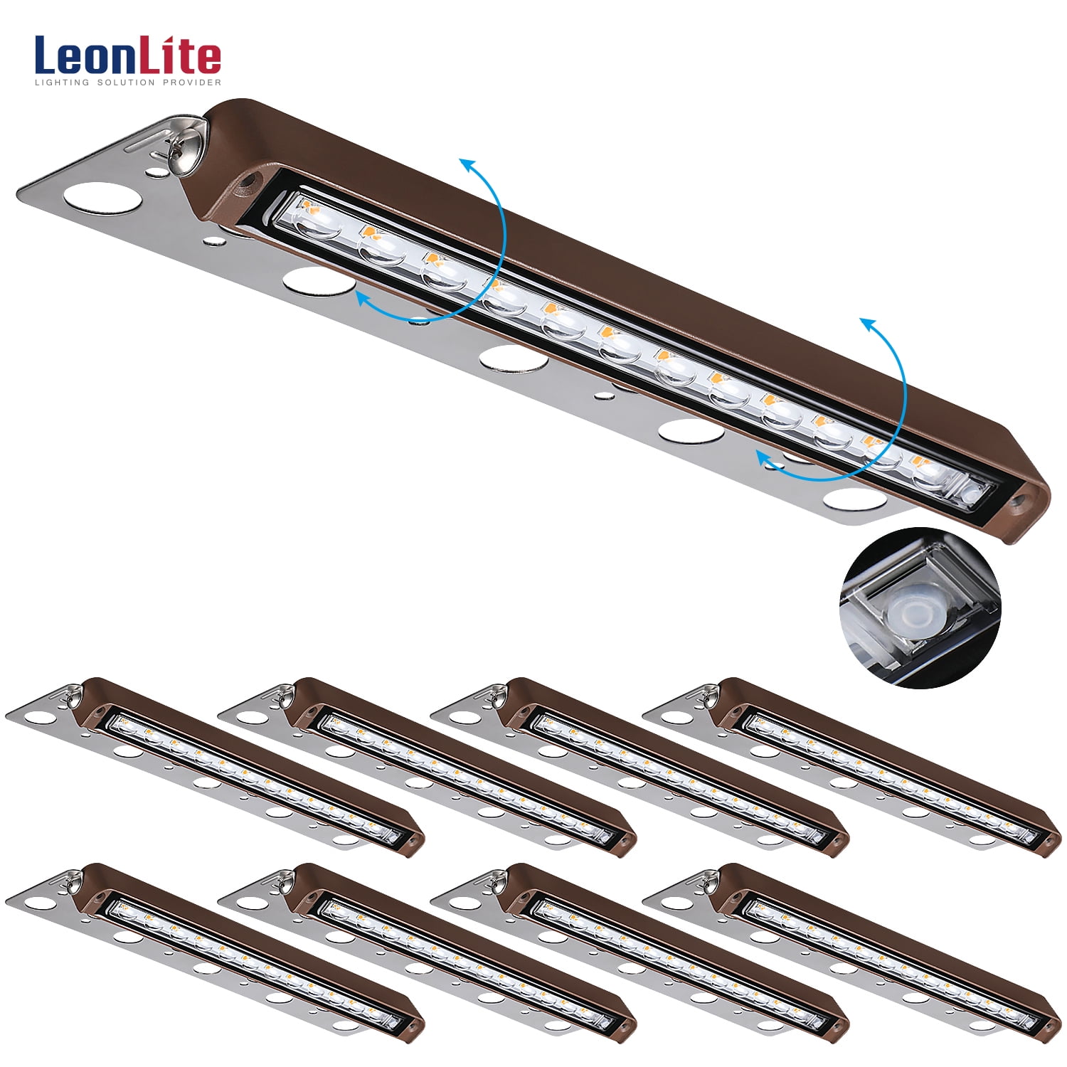 LEONLITE 12 Inch LED Hardscape Paver Light 3W Low Voltage Retaining Wall Light 