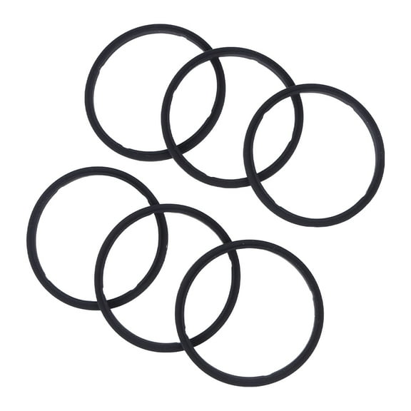 Yucurem 6Pcs Bottle Seal Ring Silicone Gasket for Quick Flip Go 24-36oz Water Bottles for Sports (Black)