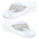 thumbnail image 1 of par de chanclas de playa antideslizantes con suela de diamante perlado para mujer (talla blanca: 37, 23,5 cm, 6,5 EE. UU., 4 Reino Unido, 37,5 UE, 9,2355 pulgadas), 1 of 7
