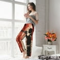thumbnail image 5 of Logiee Silhouette Trumpet Red Art Print Women Pajama Pants,Comfy Pj Bottom with Pockets & Drawstring,Stretch Casual Sleepwear-Small, 5 of 6