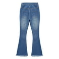 thumbnail image 7 of Doomiva Kids Girls Ripped Flare Jeans Bell Bottom Pants Casual Wide Leg Denim Trousers A Blue 14, 7 of 7