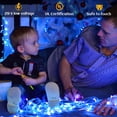 thumbnail image 3 of Luces Icicle Lights Nielfoi, 132 pies, 1280, LED, azul, Navidad para exteriores, 3 of 9