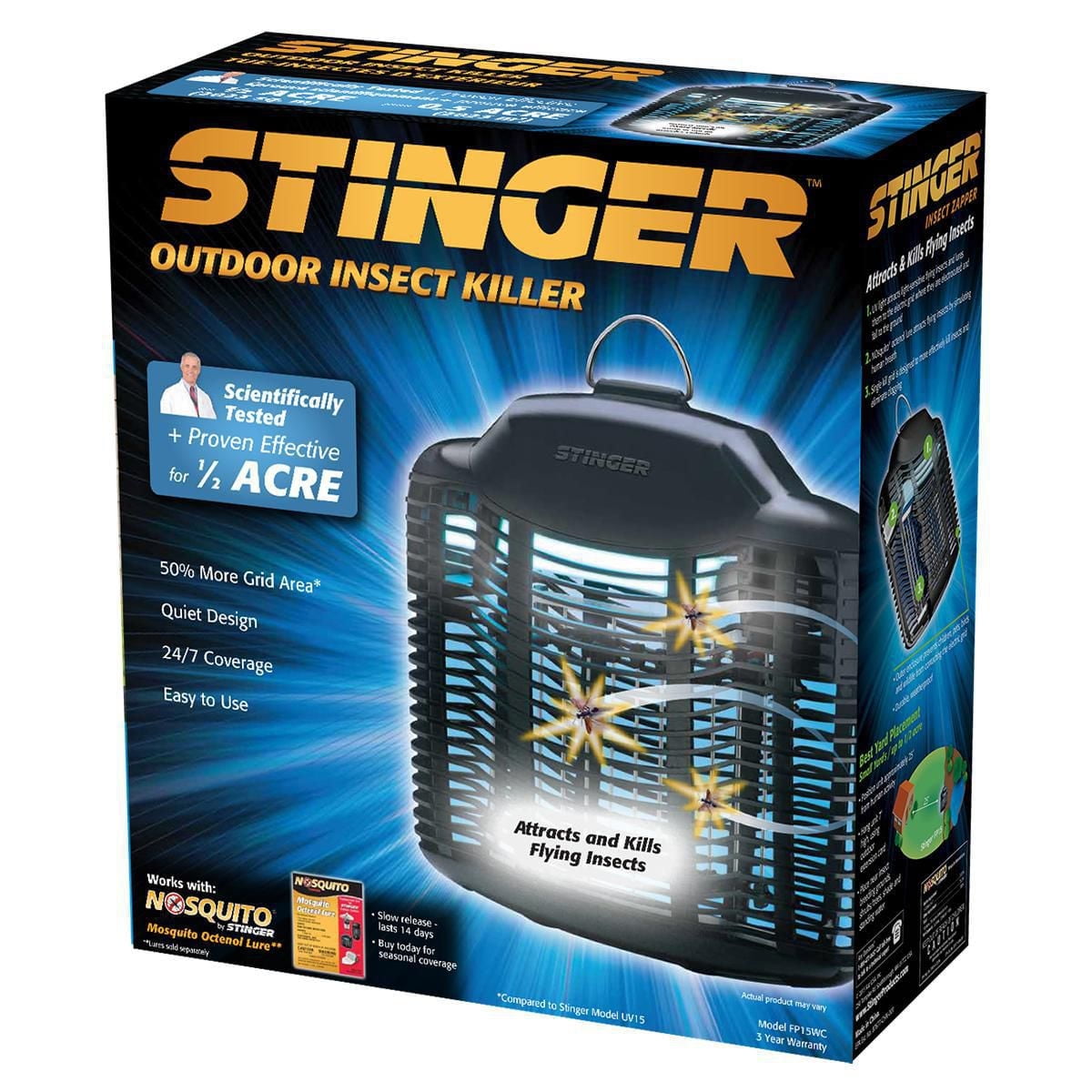 Stinger® FP15WC Insect Zapper (Up to 1/2 Acre Coverage)