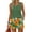 Army Green, variant on Summer Colorblock Matching Set for Women - Solid Square Neck Tank Top & Tropical Floral Elastic Waist Shorts with Pockets, Effortless Casual Co-ord Outfit Army Green M