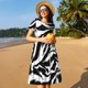 thumbnail image 4 of Disketp Leopard And Zebra 2 para Vestido de Manga Corta para Mujeres, Vestidos de Verano para Mujeres, Casual y Holgado para la Playa, 4 of 6