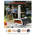 thumbnail image 2 of Dual Fuel Pizza Oven Outdoor, 12 in Wood Fire & Propane Gas Pizza Oven, Portable Pellet & Propane Pizza-Maker with Thermometer, Iron Spray Black Shell Pizza-Cook for Outside Camping & Backyard, 2 of 5