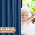 thumbnail image 3 of Barossa Design PEVA 8G Navy Blue Shower Curtain Liner with 6 Magnets, Heavy Duty & Waterproof-72" x 72", 3 of 7