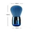 thumbnail image 3 of Luxurious and Large Xtra Soft Fluffy Powder Brush, Multipurpose Face, Body, Barber and Beauty Tool, with wooden base Large Kabuki Brush by Ruroz (Blue), 3 of 6