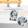 thumbnail image 3 of Square PU Leather Luggage Tags - 2 Pack with Privacy Cover and Stainless Steel Ring - Suitable for Travel, Backpack, Handbag - Suitcase Tags, Travel Tag French Bulldog, 3 of 7