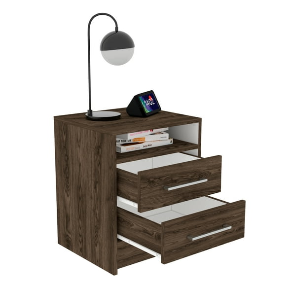 Mesa Noche Eter Coñac/Blanco Madera Aglomerada Excelsior