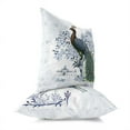 thumbnail image 3 of Floral Fauna Throw Pillow in White 18 x 18, 3 of 5