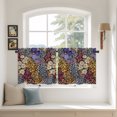 thumbnail image 3 of Boho Flowers Tier Curtains 24 Inch Length, Vintage Farmhouse Daisy Botanical Floral Cafe Short Curtains for Bathroom Over Sink, Small Kitchen Curtain Light Filtering Drapes 2 Panels 27.5"Wx24"L, 3 of 9