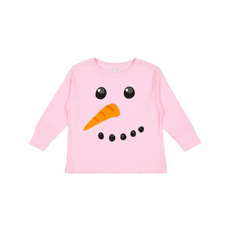 

Inktastic Snowman Face Gift Toddler Boy or Toddler Girl Long Sleeve T-Shirt