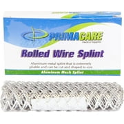 Primacare IS-5526 Rolled Wire Mesh Splint, First Aid Emergency for Fractured Wrist, Broken Toe, Braces, 26" x 4"