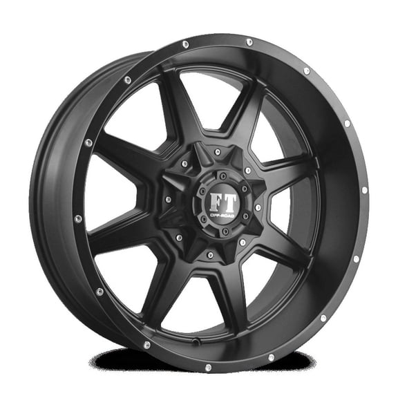20X10 12-135/139.7 Off Road FT-2 Satin Black Wheel 0/108.1