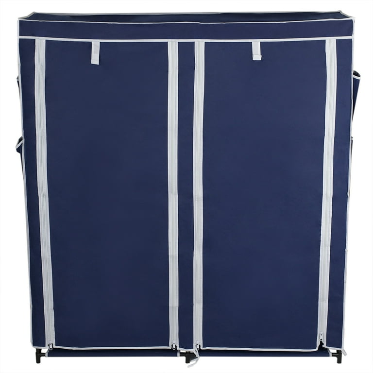 Sunbeam 8 Tier Portable Polyester Shoe Closet Navy Walmart