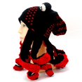 thumbnail image 5 of Gorro de invierno tejido Gorro Gorro de pulpo para mujeres y hombres （negro y rojo） JM, 5 of 5