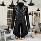 thumbnail image 1 of Disfraz Premium Chaqueta gótica punk para hombre, disfraces medievales renacentistas de Halloween, vampiro y caballero Ygjytge Negro T XXL para Hombre, 1 of 8