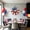 Red, variant on Patriotic Flag Wreath Tricolor Ornament, Eagle Hanging Door Decor, Independence Day Wall Decoration, Red White Blue Garland for Front Porch Outdoor