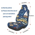 thumbnail image 3 of Wukai Marine Nautical Full Set Car Seat Covers with Soft Padding Universal Auto Front Seats Protector and Cushion Mat, 3 of 5