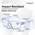 thumbnail image 5 of ProtectX Safety Reading Glasses for Women Men, UV Protection goggles, Anti-Impact Lightweight Glasses, Anti-Fog & Scratch-Resistant, Blue, +2.0, 5 of 7