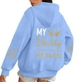 thumbnail image 2 of My Daddy Watches Over Me From Heaven Hoodies for Women Memorial Hoodie Graphic Hooded Sweatshirt Pullover with Pockets, 2 of 6