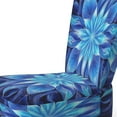 thumbnail image 4 of Designart « Fleurs Fractales en Turquoise et Blanc VII » Fauteuil d'Appoint Rembourré à Fleurs Fractales Turquoise - Fauteuil Moderne pour Salon, 4 of 7