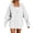 White, variant on Fnooota Womens Corduroy Hoodies, Long Sleeve Casual Drawstring Zip up Fall Jackets Khaki Size S-2XL