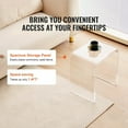 thumbnail image 5 of Acrylic End Table 2 Pcs, Clear C-Shaped Side Tables, Lucite Accent Tables for Living Room, Bedroom, Modern Small Couch Table for Drink, Snack, U-Shape Design, 5 of 7