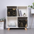 thumbnail image 3 of Collapsible Oxford Fabric Storage Cubes with Handles, Large Mid Foldable Oxford Cloth Bins Set of 2/6, Closet Organizers for Shelves Clothes Home Kitchen Toy - Line Heart Christmas, 3 of 7