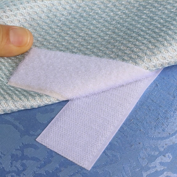 Industrial Strength 38mm Hook & Loop Tape - Waterproof, Heat Resistant Adhesive Backing for Indoor/Outdoor - White