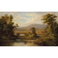 thumbnail image 3 of Duncanson, Robert S. 18x12 Black Modern Framed Museum Art Print Titled - Landscape with Cows Watering in a Stream, 3 of 5