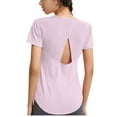 thumbnail image 4 of ZyeKqe Workout T Shirts for Women Short Sleeve Athletic Shirts Crewneck Yoga Tops Loose Fitting, 4 of 4