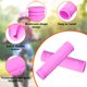 thumbnail image 4 of Empuñaduras de manillar de bicicleta Uxcell 4pcs, antideslizantes, de goma, en forma de hongo, para barras de 7/8", rosa, 4 of 6