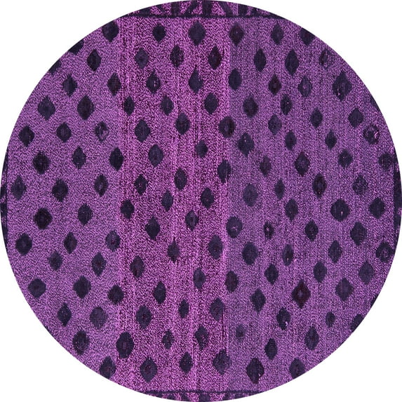 Ahgly Company Indoor Round Abstract Pink Modern Area Rugs, 3' Round