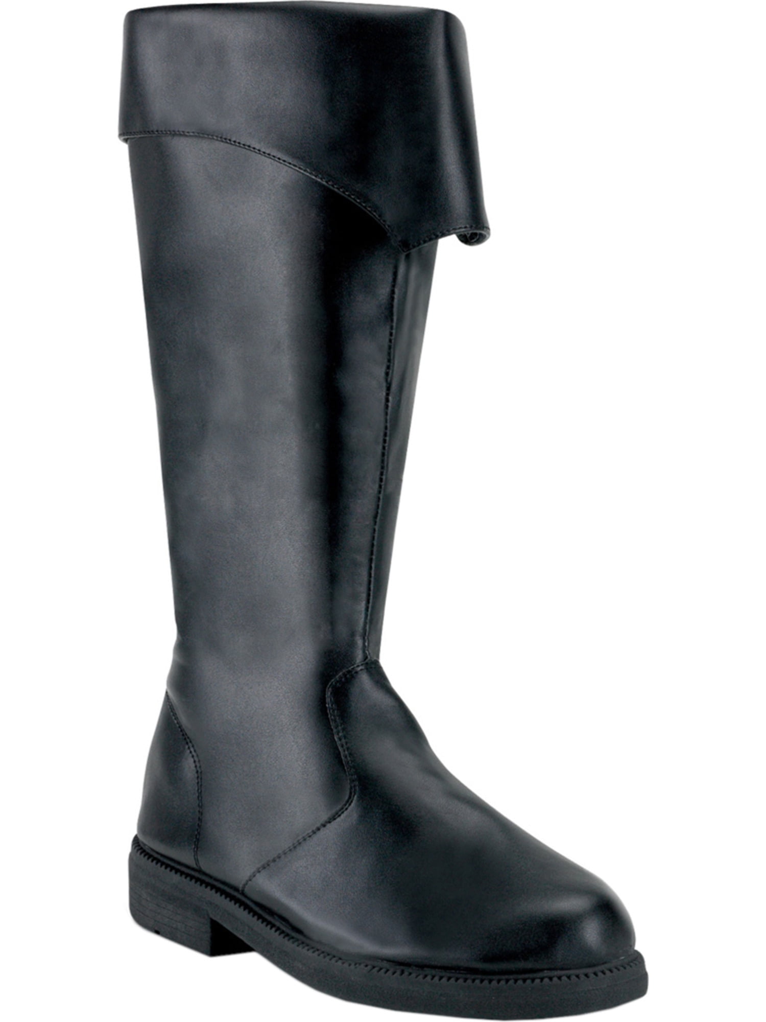 black leather pirate boots
